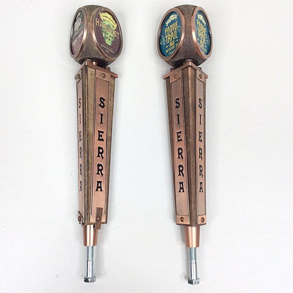 Lot of 2 Sierra Nevada Beer Tap Handles Paddle Trail Ale Beer‎ Camp There & Back